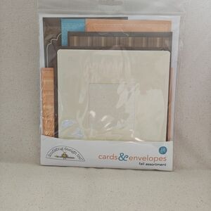 Doodlebug Designs DIY Cards And Envelopes Kit Brand new Fall Colors Assortment
